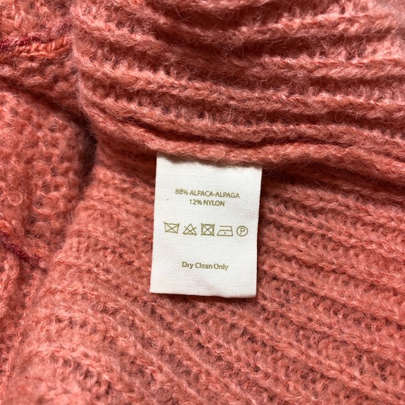 Free People Ophelia Pullover Alpaca Oversized Knit Sweater in Peach M - Picture 14 of 16